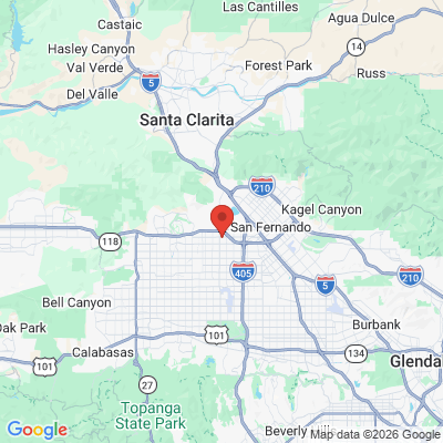 Map to  office in Granada Hills, CA