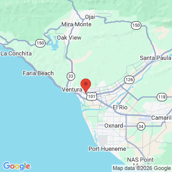 Map to Dental Care Of Ventura [101] office in Ventura, CA