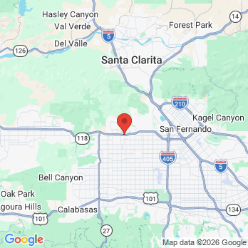 Map to At Ease Dentistry office in Los Angeles, CA