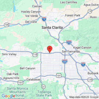 Map to MK Dental Group office in Porter Ranch, CA