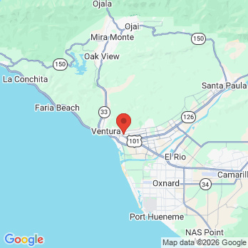 Map to Kenneth R. Smith, D.D.S. office in Ventura, CA