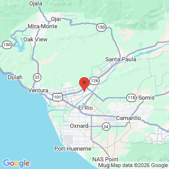 Map to Jeffrey Petron DDS office in Ventura, CA