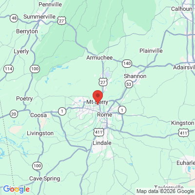Map to  office in Rome, GA