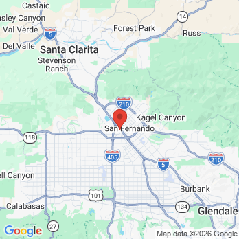 Map to Greenfield Glenn DDS office in Mission Hills, CA