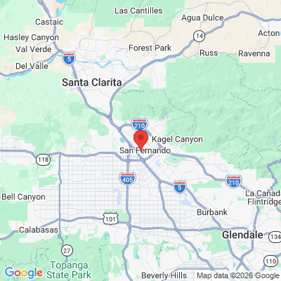 Map to Parviz Kohanoff, D.D.S, Dental Corp office in San Fernando, CA