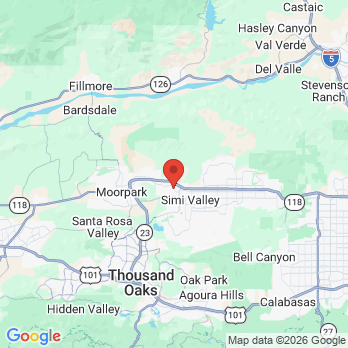 Map to Moorpark Smiles Dental office in Moorpark, CA