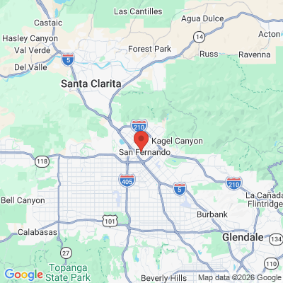 Map to San Fernando Dental Care office in San Fernando, CA