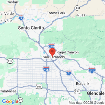 Map to San Fernando Dental Care office in San Fernando, CA