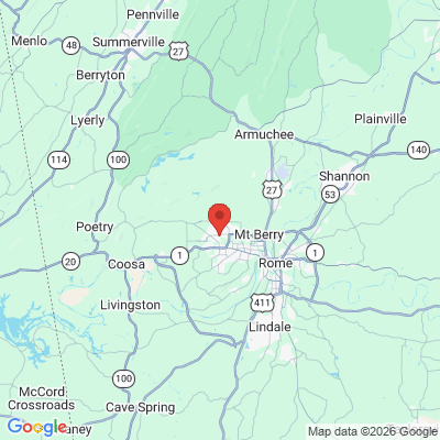 Map to  office in Rome, GA