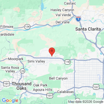 Map to A Plus Cosmetic Dentistry office in Simi Valley, CA