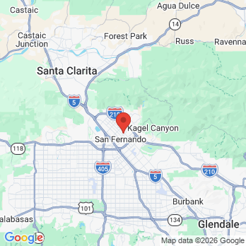 Map to Alcira Urrutia DDS office in San Fernando, CA