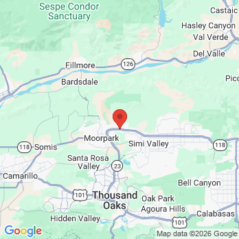 Map to Dr. Kosta office in Moorpark, CA