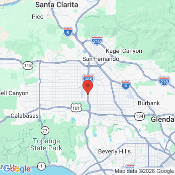 Map to Global dental office in Van Nuys, CA
