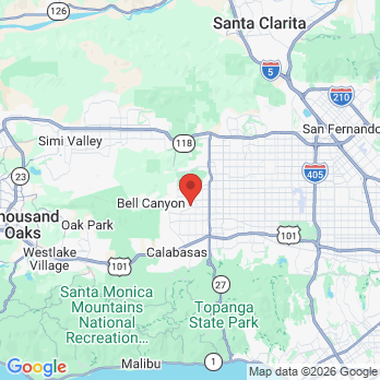 Map to A Beautiful Smile center office in West Hills, CA
