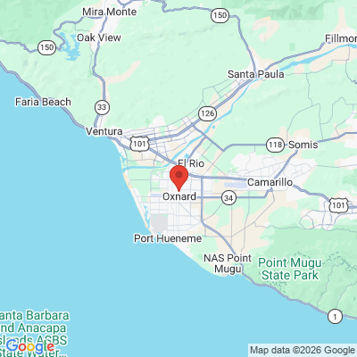 Map to Puri Dentistry office in Oxnard, CA