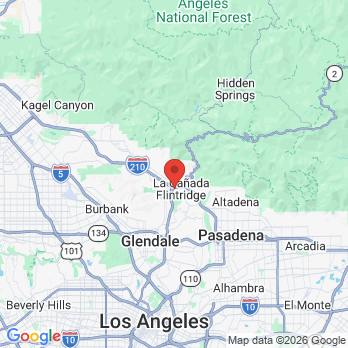 Map to Alta Canyada Dental Group: James J Beck, DDS office in Glendale, CA