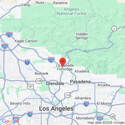 Map to Alta Canyada Dental Group: James J Beck, DDS office in Glendale, CA
