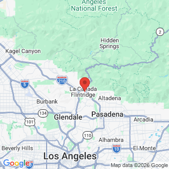 Map to Flintridge Dental Group office in La Canada, CA