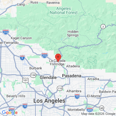 Map to Flintridge Dental Group office in La Canada, CA