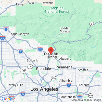 Map to Harry T. Albert, DDS office in La Canada, CA
