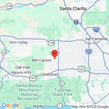 Map to Modern Age Dentistry office in West Hills, CA