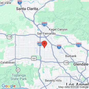Map to U Smile Dental Care office in Panorama City, CA