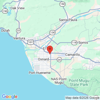 Map to Bryan R. Fujii, D.D.S. office in Oxnard, CA