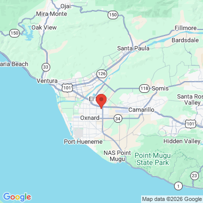 Map to Bryan R. Fujii, D.D.S. office in Oxnard, CA