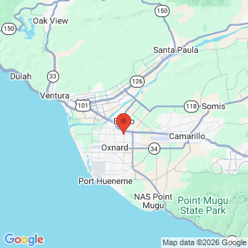 Map to Oxnard Dentistry  office in Oxnard, CA