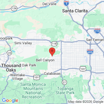 Map to Smile Haus office in West Hills, CA