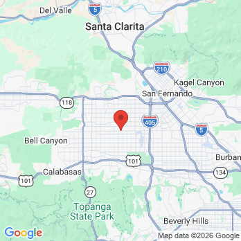 Map to Orthodontic Associates office in Northridge, CA