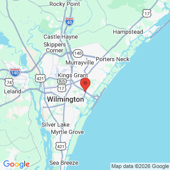 Map to Edgerton And Glenn Pa office in Wilmington, NC