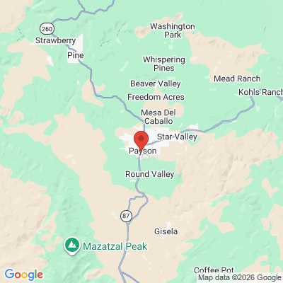 Map to Center Point Dental office in Payson, AZ
