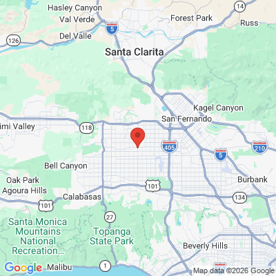 Map to Northridge Advanced Dentistry office in Northridge, CA