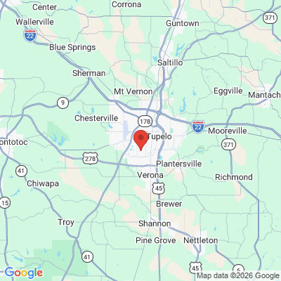 Map to  office in Tupelo, MS