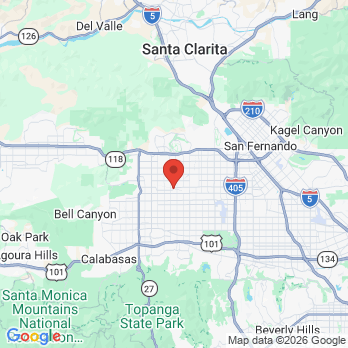 Map to Caring Tooth Dental Clinic Northridge office in Los Angeles, CA