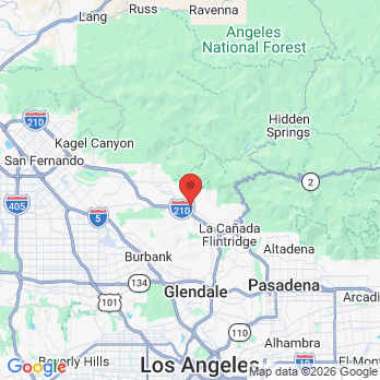 Map to Foothill Orthodontics office in La Crescenta, CA