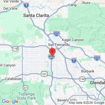 Map to North Hills Dental Center office in North Hills, CA