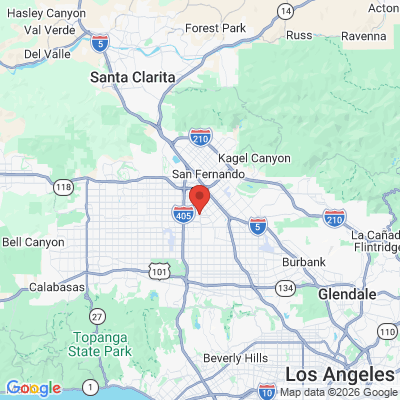 Map to Panorama office in Panorama City, CA