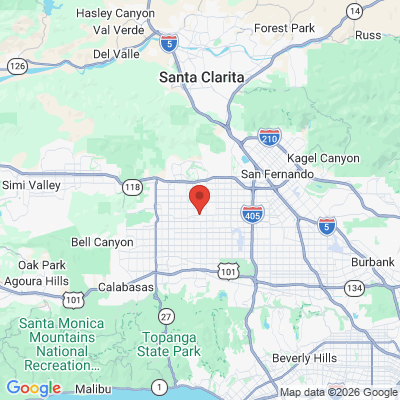 Map to Fuller Smiles Northridge office in Los Angeles, CA