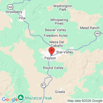 Map to Payson Dental Care office in Payson, AZ