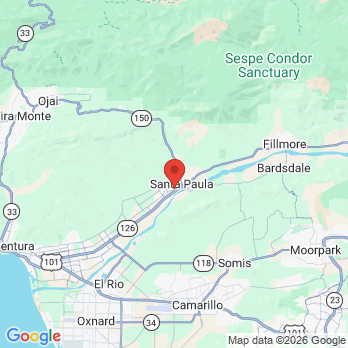 Map to Santa Paula Dental Care office in Santa Paula, CA