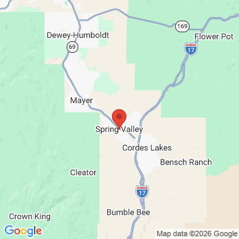 Map to Radiant Dental office in Mayer, AZ