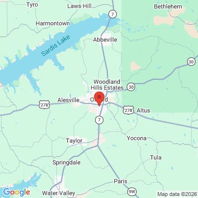 Map to  office in Oxford, MS