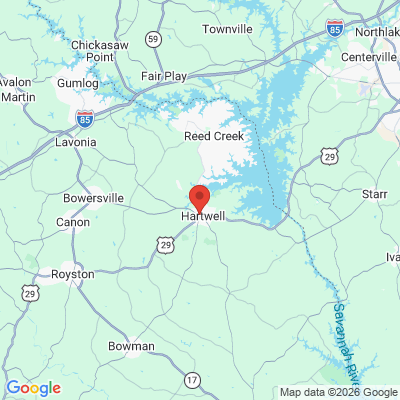 Map to  office in Hartwell, GA