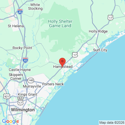 Map to  office in Hampstead, NC