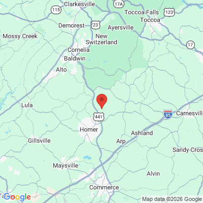 Map to  office in Commerce, Banks County