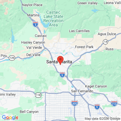 Map to Golden Oak Dental Group office in Santa Clarita, CA