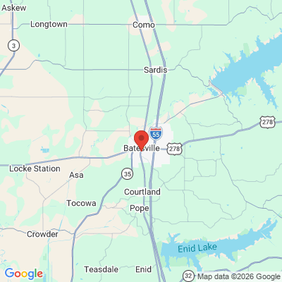 Map to  office in Batesville, MS