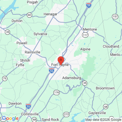 Map to  office in Fort Payne, AL